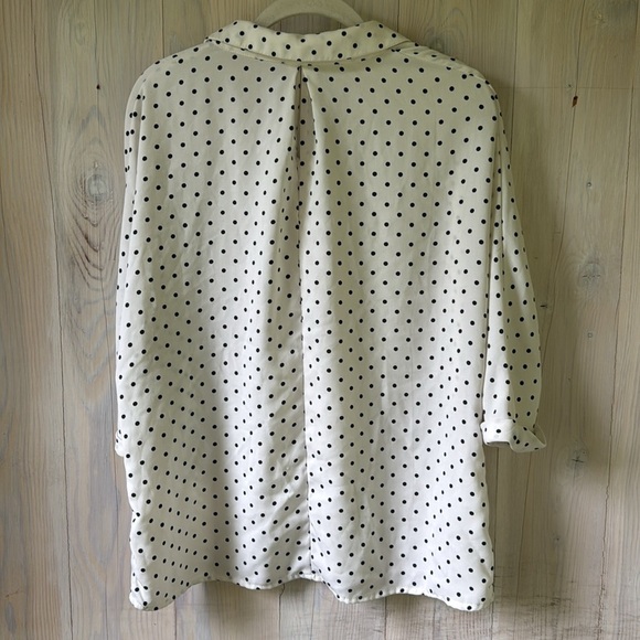 Mango Polka Dot Blouse Size 4 - Picture 2 of 7